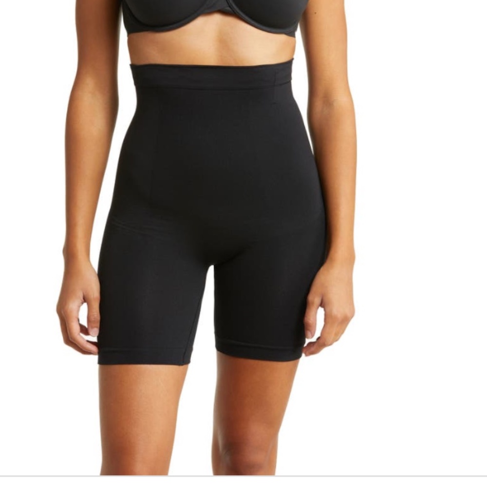 Shapermint Essentials Women's High Waisted Shaper Shorts, Black